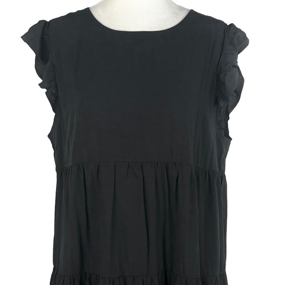 Kirundo NEW WITH TAG CAP RUFFLE SLEEVE A-LINE LINED MINI BABYDOLL DRESS - Picture 2 of 15